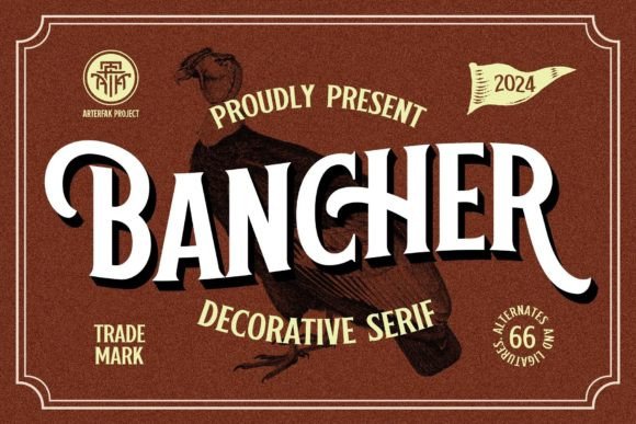 Bancher: A Vintage-Inspired Serif Display Font for Bold Branding