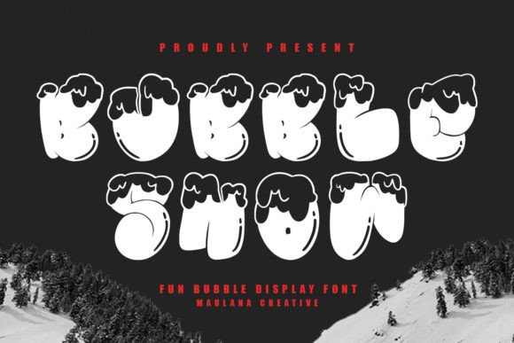 Bubble Snow Font: A Quirky Display Typeface for Creative Products