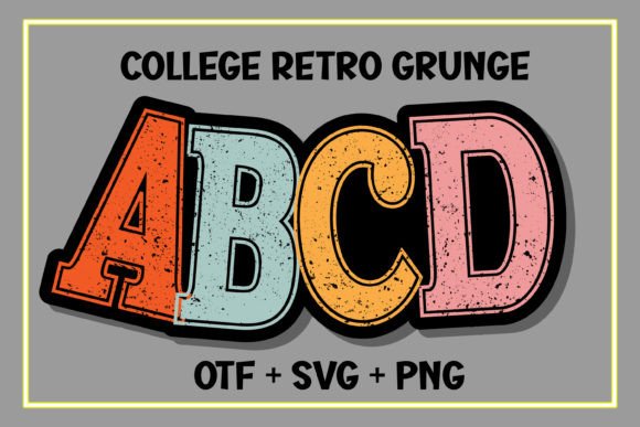 College Retro Grunge: A Bold Display Font for Creative Branding