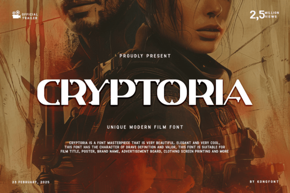 Cryptoria: A Display Font for Mysterious and Modern Branding