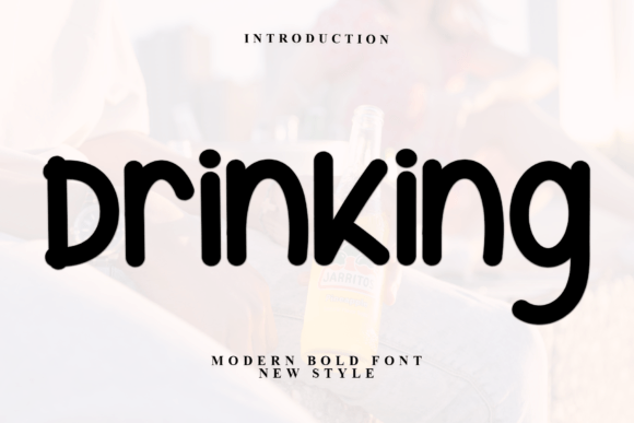 Drinking Font: A Festive Display Typeface for Handmade Crafts