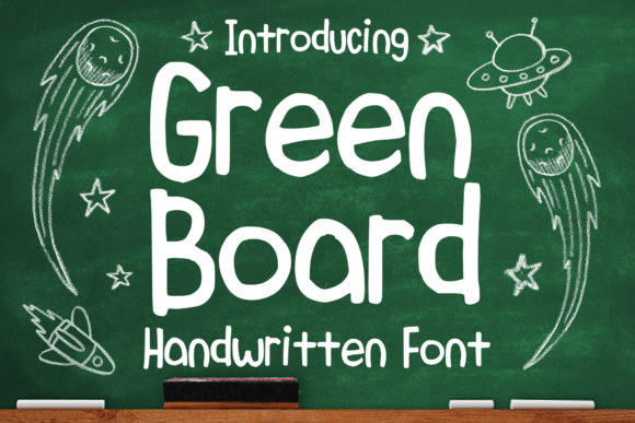 Green Board Display Font for Creative Craft Projects