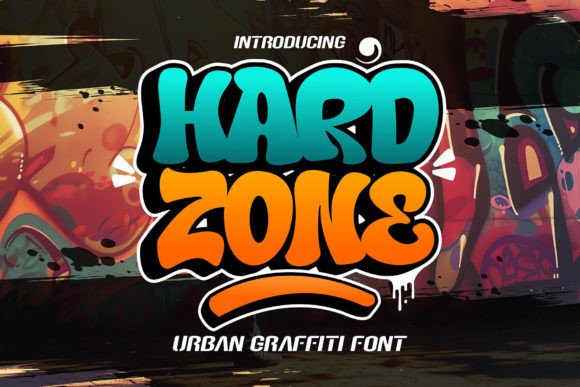 Hard Zone: A 3D Layered Graffiti Font for Bold Design Projects