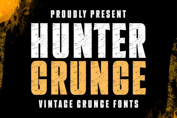 Hunter Grunge: A Bold Display Font for Modern Vintage Branding