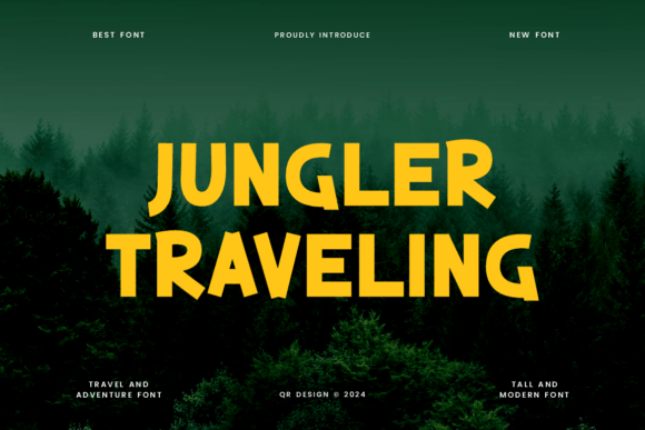 Jungler Traveling: A Bold Display Font for Editorial Design and Branding
