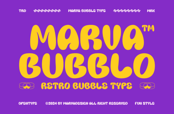 Marva Bubblo Display Font for Handmade Product Design and Craft Projects