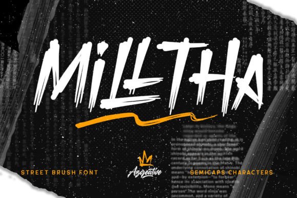 Milltha Display Font for Handmade Product Branding and Street Art Designs