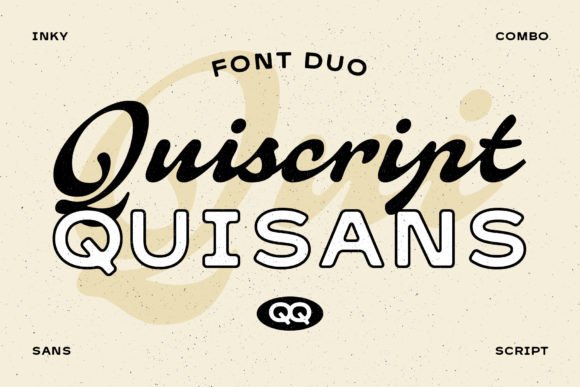Quiscript Quisans: A Display Font Duo for Brand Content