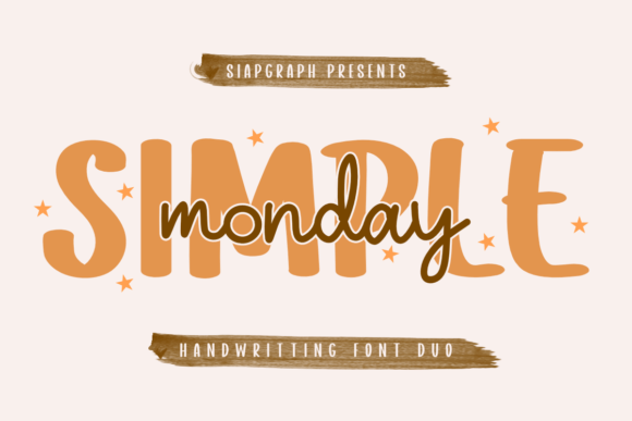Simple Monday Duo: A Handwritten Display Font for Branding Projects