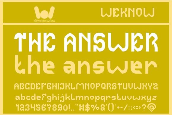 The Answer Display Font for Handmade Products and Creative Branding