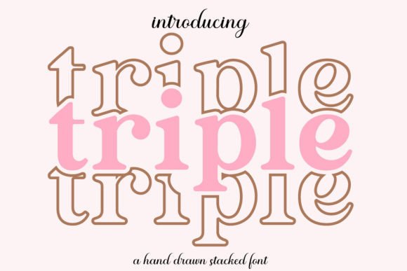 Tripletext: A Display Font for Handmade Product Creators