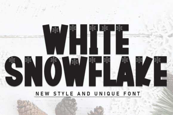 White Snowfake Display Font for Boutique Web Design Projects
